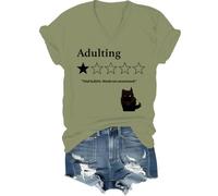 Total Bullshit Would Not Recommend Shirt, Adulting Would Not Recommend Shirts V Neck Women Man