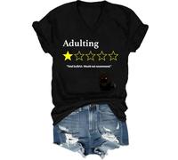 Total Bullshit Would Not Recommend Shirt, Adulting Would Not Recommend Shirts V Neck Women Man