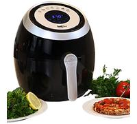 Total Chef 3.6L Air Fryer Small Air Fryers Digital Touchscreen Rapid Air Circulation 60 min Timer Instant Recipe Pot Fry Grill Roast Bake Cook in Less Oil Healthy Meal Dishwasher Safe Basket Black