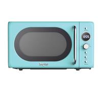 Total Chef Microwave Oven 20L 700W Retro Mini Ovens Digital LED Display 8 Preset Modes 5 Cooking Power Levels 60 Min Timer Removable Glass Turntable Countertop Freestanding Small Microwaves Blue