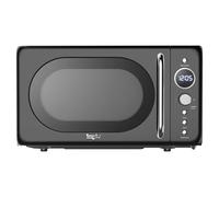 Retro Microwave Oven, 20L/0.7 Cu Ft 700W, 8 Pre-set Modes, Quick Start & Defrost By Wgt/Time, 5 Cooking Power Levels, Digital LED Display, Compact Countertop Black Microwave Ovens, Stainless Steel