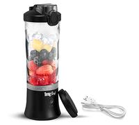 Total Chef Portable Mini USB Blenders Smoothie Maker Cordless Personal Blender 600ml Cup Small Mixer for Protein shake Baby Food Milkshakes Fruit Juice Slushie for Home Office Travel Gym Black