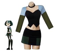 Total Drama Island Gwen Cosplay Costume Crop Top and Mini Skirts for Women (S, Gwen)