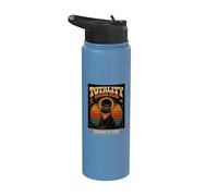 Total Eclipse August 2026 Totality Social Club Black Cat Stainless Steel Insulated Water Bottle