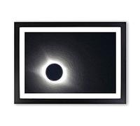 Total Eclipse of The Moon by Framed Print | A2 Black Framed Wall Art | Ready to Hang | Modern Space Picture | Living Room Bedroom Lounge Office