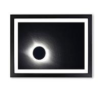 Total Eclipse Of The Moon By Modern Art Framed Print | A2 Black Framed Wall Art | Ready to Hang | Modern Space Picture | Living Room Bedroom Lounge Office