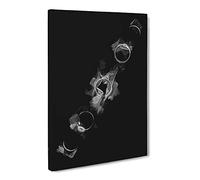 Total Eclipse Of The Moon Canvas Print | Gallery Wrapped 30mm Frame Wall Art | 24x16 inches | Ready to Hang | Abstract Space Picture | Living Room Bedroom Lounge Office