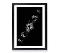 Total Eclipse of The Moon in Abstract Framed Print | A2 Black Framed Wall Art | Ready to Hang | Abstract Space Picture | Living Room Bedroom Lounge Office