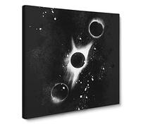 Total Eclipse of the Moon Paint Splash Canvas Print | Gallery Wrapped 30mm Frame Wall Art | 14x14 inches | Ready to Hang | Modern Space Picture | Living Room Bedroom Lounge Office