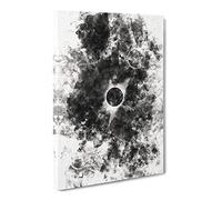 Total Eclipse Of The Moon Watercolour Canvas Print | Gallery Wrapped 30mm Frame Wall Art | 30x20 inches | Ready to Hang | Modern Space Picture | Living Room Bedroom Lounge Office