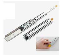 Total Extract Der Slides, Side Mount with Ball Bearings, Locking Mechanism, 220kg Load Capaci, 1 Pair (2 Pieces) - Heavy-Du Der Hardware for Smooth