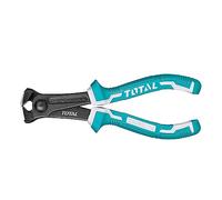 Total - Front Cutting Pliers | 160 mm Wire & Cable Cutter | Ergonomic Non-Slip Bi-Material Handle | Chrome Vanadium for Durability | Ideal for Pincers & Tool Belts, Chrome, Chromium-Vanadium Steel