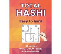 Total Hashi bridges: 160 Hashiwokakero japanese puzzle book