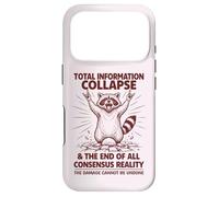 Total Information Collapse | Funny Cute Trashy Feral Raccoon Case for iPhone 17 Pro