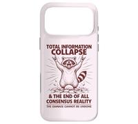 Total Information Collapse | Funny Cute Trashy Feral Raccoon Case for iPhone 17 Pro Max
