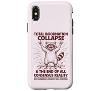 Total Information Collapse | Funny Cute Trashy Feral Raccoon Case for iPhone X/XS