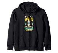Total Knee Replacement Survivor Recovery Zip Hoodie