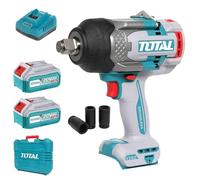 TOTAL Li-Ion 20V Cordless Impact Wrench (with 2 x Batteries & Charger) - TIWLI20135E