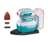 Total Li-Ion 20V Cordless Palm Sander | Easy to Use | Includes 3 Pads and 3 Delta Sanders | Perfect for Corners and Edges | Vacuum Speed 12000 RPM (Battery not Included)