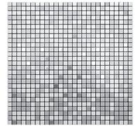 Total Look Design Tiles And Interiors 5 Sheets Self-Adhesive Mosaic Sheet Aluminium Tile Brushed and Gloss Silver Squares Metal Feature Decorative Sticker