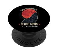 Total Lunar Eclipse 2026 Blood Moon 3 March Wolf PopSockets Adhesive PopGrip