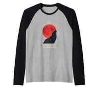 Total Lunar Eclipse 2026 Blood Moon 3 March Wolf Raglan Baseball Tee