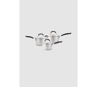 Circulon Saucepan Set with Lids in Stainless Steel Non Stick Induction Cookware