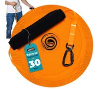 Total Pet Training Lead for Dogs, Waterproof Long Line for Recall & Obedience Training - Extra Long Dog Lead - Suitable for all Sized Dogs (30m, Carabiner Clip)