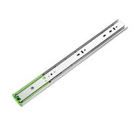 Total Pull-Out Der Slides, Soft-Close, 3-Sect Steel Ball Bearing, Side Mount, Cabinet Guide, Silent, 250mm/9.8in, White h