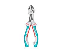 Total - Reinforced Wire Cutters | 30% More Cutting Strength | Chrome Vanadium | Drop Protection | Fibre Handle | Ideal for Construction & Mechanics, Blue, Standard, Metal
