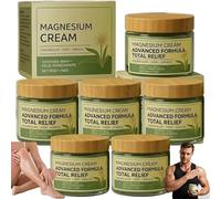 Total Relief Magnesium Cream - Maximum Strength Nerve Relief with Arnica, MSM & Lemon Extract | Triple Action Formula for Muscle Tension, Joint Support & Deep Relaxation (6 Pack)
