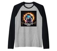 Total Solar August 12 2026 Totality Eclipse Funny Racoon Sun Raglan Baseball Tee