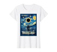 Total Solar Eclipse 08.12.2026 Greenland Cruise Starry Night Value Graphic T-Shirt, Women, White, XS