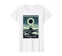 Total Solar Eclipse 08.12.2026 Greenland Cruise Value Graphic T-Shirt, Women, White, XS