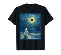 Total Solar Eclipse 08.12.2026 Greenland Polar Bear Van Gogh T-Shirt