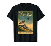 Total Solar Eclipse 08.12.2026 Portugal Howling Wolf Value Graphic T-Shirt, Men, Black, M