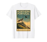 Total Solar Eclipse 08.12.2026 Portugal Howling Wolf Value Graphic T-Shirt, Men, White, L