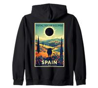 Total Solar Eclipse 08.12.2026 Spain Travel Poster Zip Hoodie