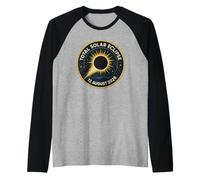 Total Solar Eclipse 12 August 2026 Mission Patch Raglan Baseball Tee