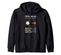Total Solar Eclipse 2017 2024 2024 Sun Moon Cruise Astronomy Zip Hoodie