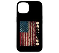 Total Solar Eclipse 2024 US American Flag Geophysicist Case for iPhone 13
