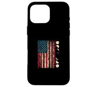 Total Solar Eclipse 2024 US American Flag Geophysicist Case for iPhone 16 Pro Max