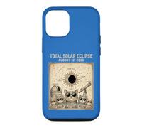 Total Solar Eclipse 2026 August 12 Stargazer Cat Science Case for iPhone 12/12 Pro