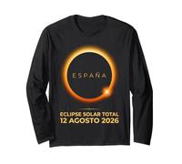 Total Solar Eclipse 2026 Espana Corona Ring Long Sleeve T-Shirt
