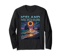 Total Solar Eclipse 2026 Iceland Totality Chaser Science Men Long Sleeve T-Shirt