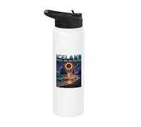Total Solar Eclipse 2026 Iceland Totality Chaser Science Men Stainless Steel Insulated Water Bottle