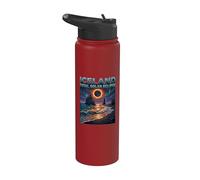 Total Solar Eclipse 2026 Iceland Totality Chaser Science Men Stainless Steel Insulated Water Bottle