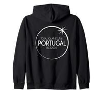 Total Solar Eclipse 2026 Path of Totality Portugal Aug 12 Zip Hoodie