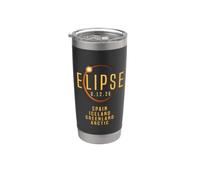 Total Solar Eclipse 2026 Spain Greenland Iceland Arctic Stainless Steel Insulated Tumbler