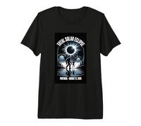 Total Solar Eclipse Aug 12 2026 Portugal Bigfoot Alien Group Premium T-Shirt